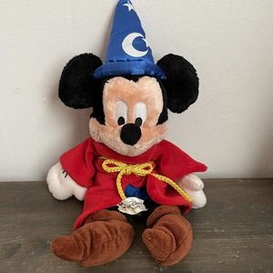 Walt Disney World Fantasia Sorcerer Mickey Mouse Sand Stuffed Plush